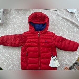 BRAND NEW size 24 months boys reversible Ralph Lauren coat